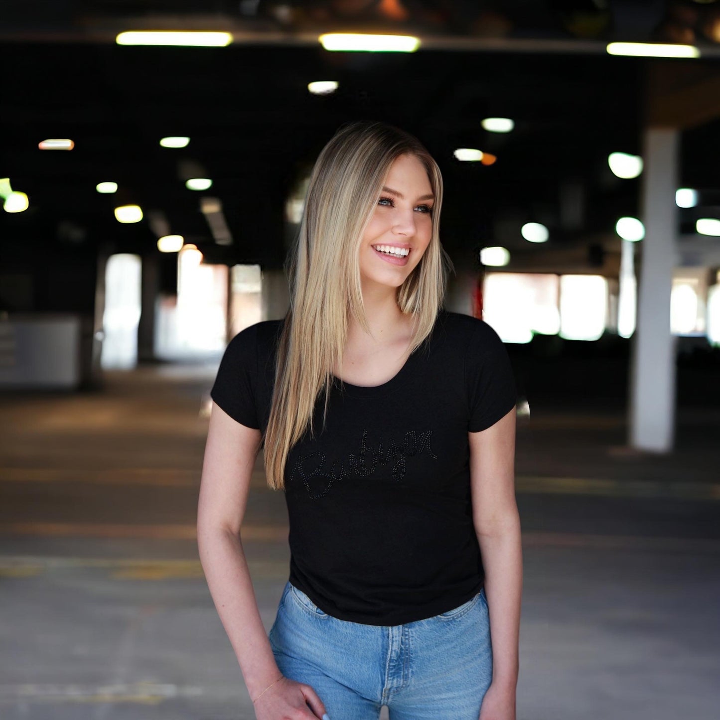 Black Sparkle Tee